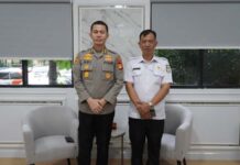 Silaturahmi dan Sinergi Kelembagaan, Camat Wajo Kunjungi Karo SDM Polda Sulsel